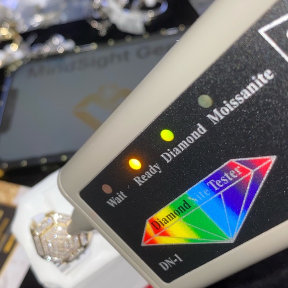 10k real gold SI diamond men statement ring not CZ not plated FREE APPRAISAL WOW - Picture 3 of 5